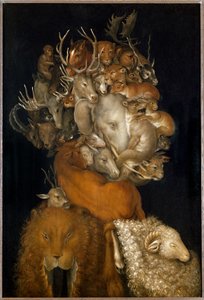 Ziemia, alegoria (obraz na drewnie) autorstwa Giuseppe Arcimboldo