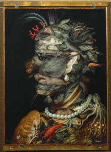 Woda, alegoria (obraz na drewnie lipowym) autorstwa Giuseppe Arcimboldo