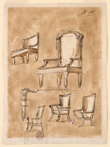 Cztery krzesła autorstwa Giuseppe Barberi