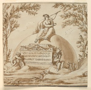 Pomnik nagrobny astronoma Giovanniego B. Fagiuoli autorstwa Giuseppe Barberi