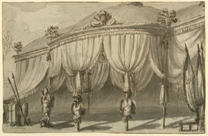 Scenografia, pawilon z trofeami wojennymi autorstwa Giuseppe Barberi