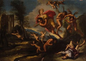 Boreas porywający Orithyia.
