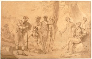 Eine Jagdgesellschaft autorstwa Giuseppe Bernardino Bison