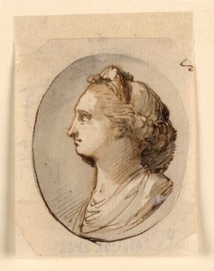 Popiersie portret klasycznej kobiety autorstwa Giuseppe Bernardino Bison