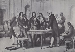 Alessandro Volta demonstruje swoją baterię Napoleonowi, Pierwszemu Konsulowi Francji, 1801