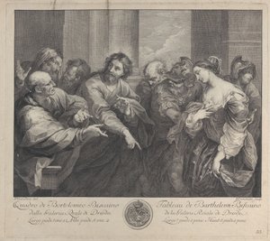 Chrystus i niewiasta przyłapana na cudzołóstwie, 1750-57. autorstwa Giuseppe Camerata