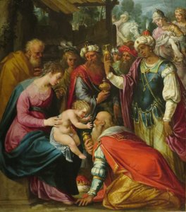 Adoracja Trzech Króli autorstwa Giuseppe Cesari