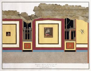 Większa część najdłuższej ściany atrium w Pompejach autorstwa Giuseppe Chiantarelli