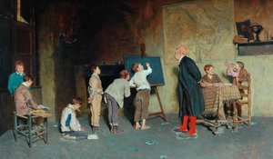 Włoska Szkoła Wiejska, 1888 autorstwa Giuseppe Costantini