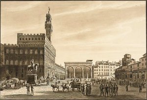 Piazza Signoria autorstwa Giuseppe Gherardi