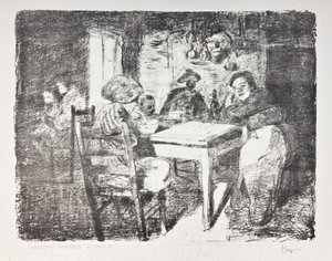 Przy stole, ok. 1907 (lito)