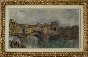 Ponte Vecchio we Florencji (obraz olejny na płótnie)