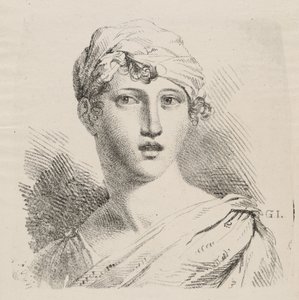 Popiersie młodej kobiety w turbanie autorstwa Giuseppe Longhi