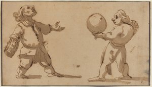 Karykatura z piłkarzami autorstwa Giuseppe Maria Mitelli