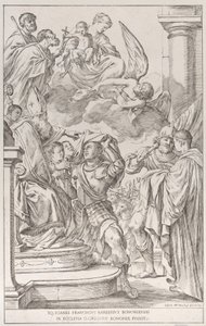 Tabliczka 11: Św. Wilhelm z Akwitanii, 1678. autorstwa Giuseppe Maria Mitelli