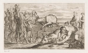 Trojanen offeren dieren aan Neptune Aris oddaje cześć Neptunowi (tytuł na obiekcie) Omzwervingen van Aeneas (tytuł serii) L