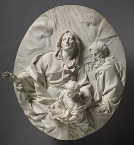 Edukacja Dziewicy, c.1700 autorstwa Giuseppe Mazzuoli
