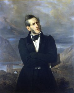 Portret Alessandro Manzoniego. Obraz Molteniego. 19 wiek.