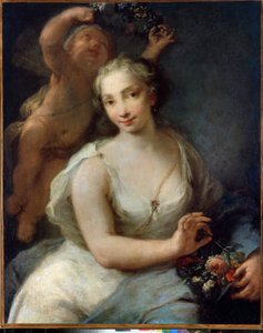 Wiosna. Wiosna (Primavera). Obraz Giuseppe Nogari (1699-1763), przed 1757. Sztuka wenecka. Olej na płótnie. Ermitaż w Petersburgu.