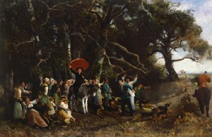 Kazanie przerwane, Giuseppe Palizzi (1812-1888), olej na płótnie