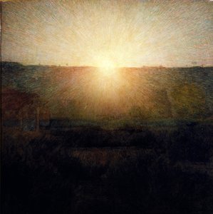 Wschodzące słońce Malarstwo autorstwa Giuseppe Pellizza da Volpedo (1868-1907) 1904 Dim.155x155 cm Rzym Galeria Sztuki Współczesnej