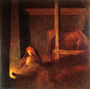 Stara kobieta w stodole autorstwa Giuseppe Pellizza da Volpedo