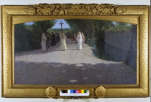 Procesja. Obraz Giovanniego Pellizzy da Volpedo (1868-1907) autorstwa Giuseppe Pellizza da Volpedo