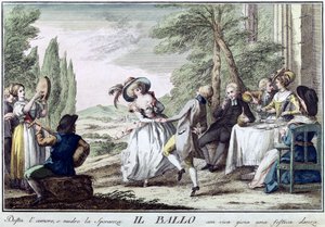 Taniec Taniec, 1790. autorstwa Giuseppe Piattoli