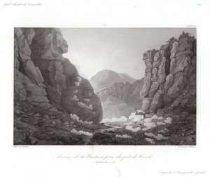 Przeprawa przez Brentę autorstwa Giuseppe Pietro Bagetti