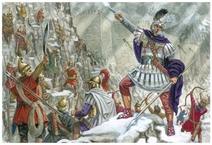 Aleksander Wielki pod Żelazną Bramą (Azja Środkowa) autorstwa Giuseppe Rava