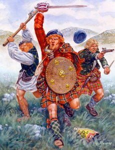 Ostatni bunt jakobitów: szarża górali w bitwie pod Culloden w 1746 r. autorstwa Giuseppe Rava