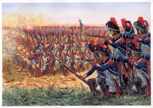 Gwardia cesarska Napoleona I (1769-1821) w bitwie pod Waterloo autorstwa Giuseppe Rava