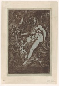 Maria Magdalena in de wildernis autorstwa Giuseppe Scolari (circle of)