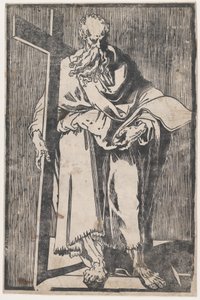 Św. Filip stojący z księgą i krzyżem, ca. 1590-1600.