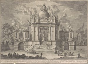 Prima Macchina dla Chin z 1771 r.: Świątynia Asklepiosa, 1771 r. autorstwa Giuseppe Vasi