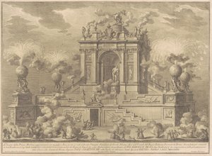 Prima Macchina dla Chin z 1767 r.: Łuk triumfalny z Herkulesem Farnese autorstwa Giuseppe Vasi, after Giuseppe Palazzi, after Paolo Posi