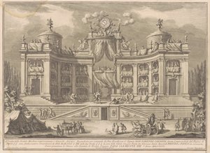 Seconda Macchina dla Chin z 1766 r.: Teatr dla igrzysk sportowych autorstwa Giuseppe Vasi, after Giuseppe Palazzi, after Paolo Posi