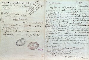Odręczny list Giuseppe Verdiego do autora librett Aidy Antonio Ghislanzoni