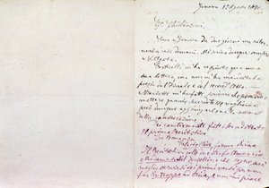 Odręczny list Giuseppe Verdiego do autora librett Aidy Antonio Ghislanzoni autorstwa Giuseppe Verdi