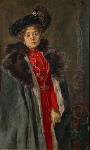 Portret żony – Giuseppe Vizzotto Alberti, olej na płótnie autorstwa Giuseppe Vizzotto Alberti