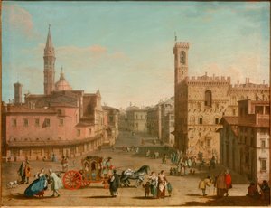 Die Piazza San Firenze autorstwa Giuseppe Zocchi