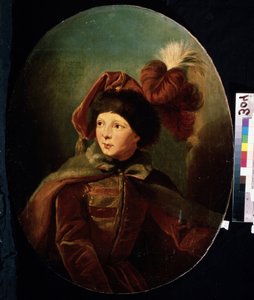 „Portret krasnoludka Bi-Bi w mundurze męża” (Portret krasnoludka Bi-Bi) Obraz Józefa Grassiego (1757-1838) Muzeum Sztuki Michaiła Kroszyckiego, Sewastopol (Sewastopol) Ukraina