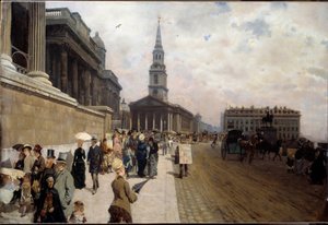 Galeria Narodowa i Kościół św. Marcina w Londynie Obraz Giuseppe de Nittis (1846-1884)
