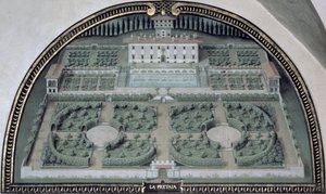 Villa della Pretaia z serii lunet przedstawiających widoki willi Medyceuszy