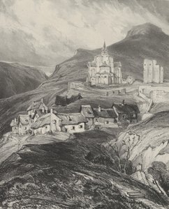 Zewnętrzna absyda kościoła Saint-Nectaire, 1831. autorstwa Godefroy Engelmann