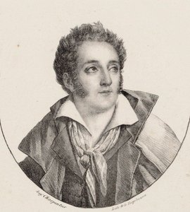 Portret kompozytora François Charles Mansui 1785-1847. autorstwa Godefroy Engelmann