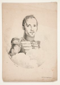 Nieznany (Portret żołnierza w popiersiu) autorstwa Godefroy Engelmann