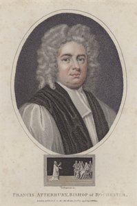 Francis Atterbury, biskup Rochester (kolorowe grawerowanie) autorstwa Godfrey (after) Kneller