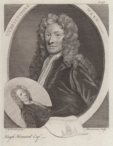 Sir Christopher Wren, angielski architekt i Hugh Howard, angielski artysta i kolekcjoner (grafika)