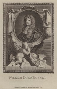 William Russell, Lord Russell, angielski polityk (grawerowanie) autorstwa Godfrey (after) Kneller